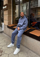 Set bărbați gros croi Relaxed Fit / Gri cenusiu