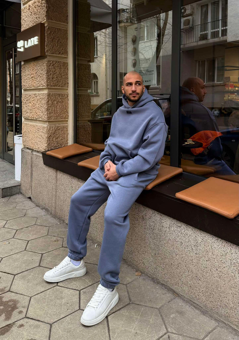 Set pentru bărbați matlasat Relaxed Fit Misty Grey