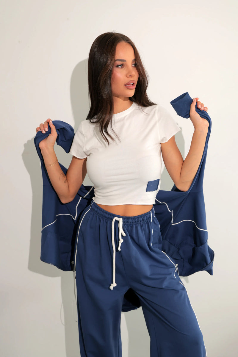 KARMA crop top / Navy Blue