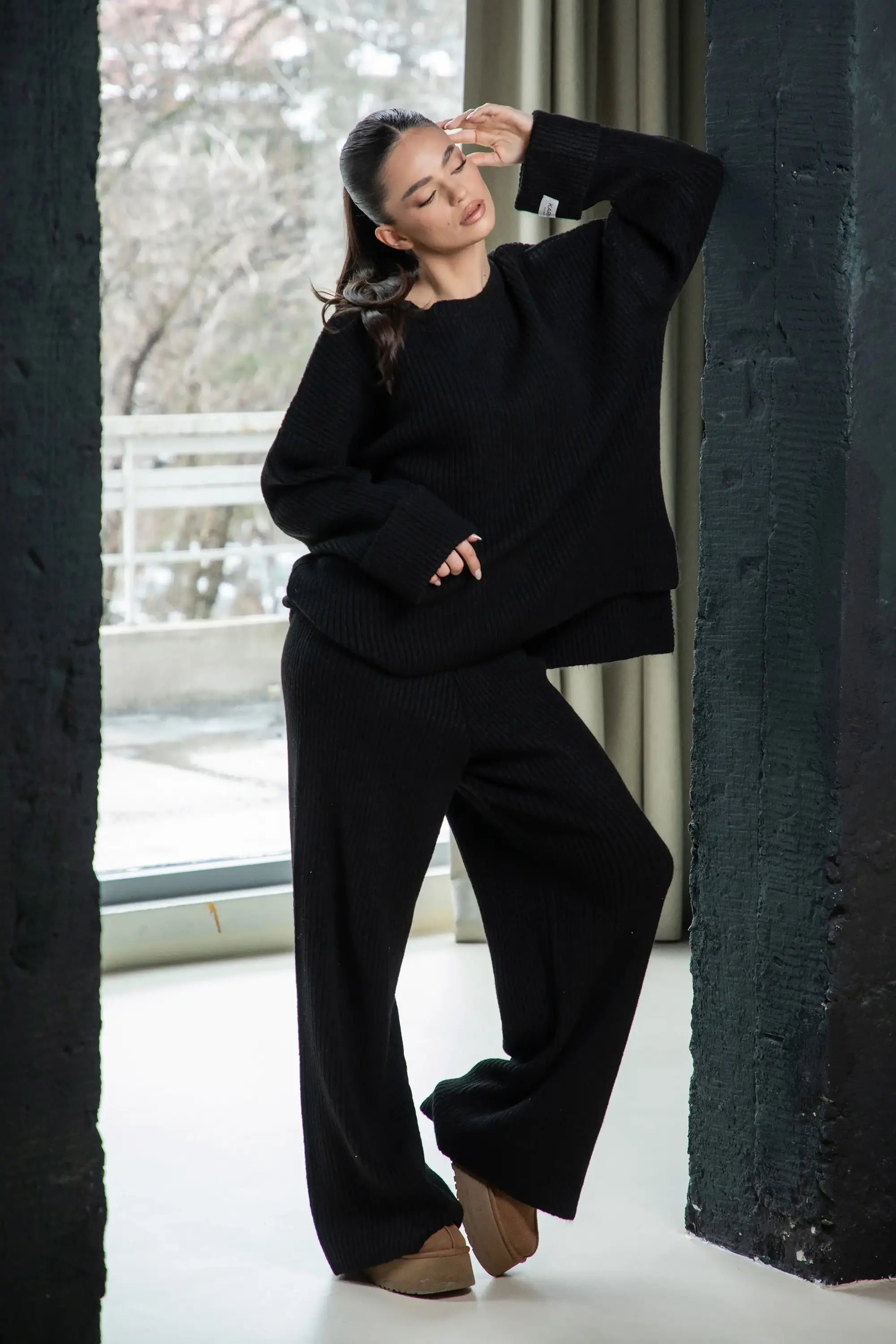 Knitted Signature set / Super Black