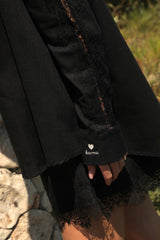 Set Linen touch / Negru