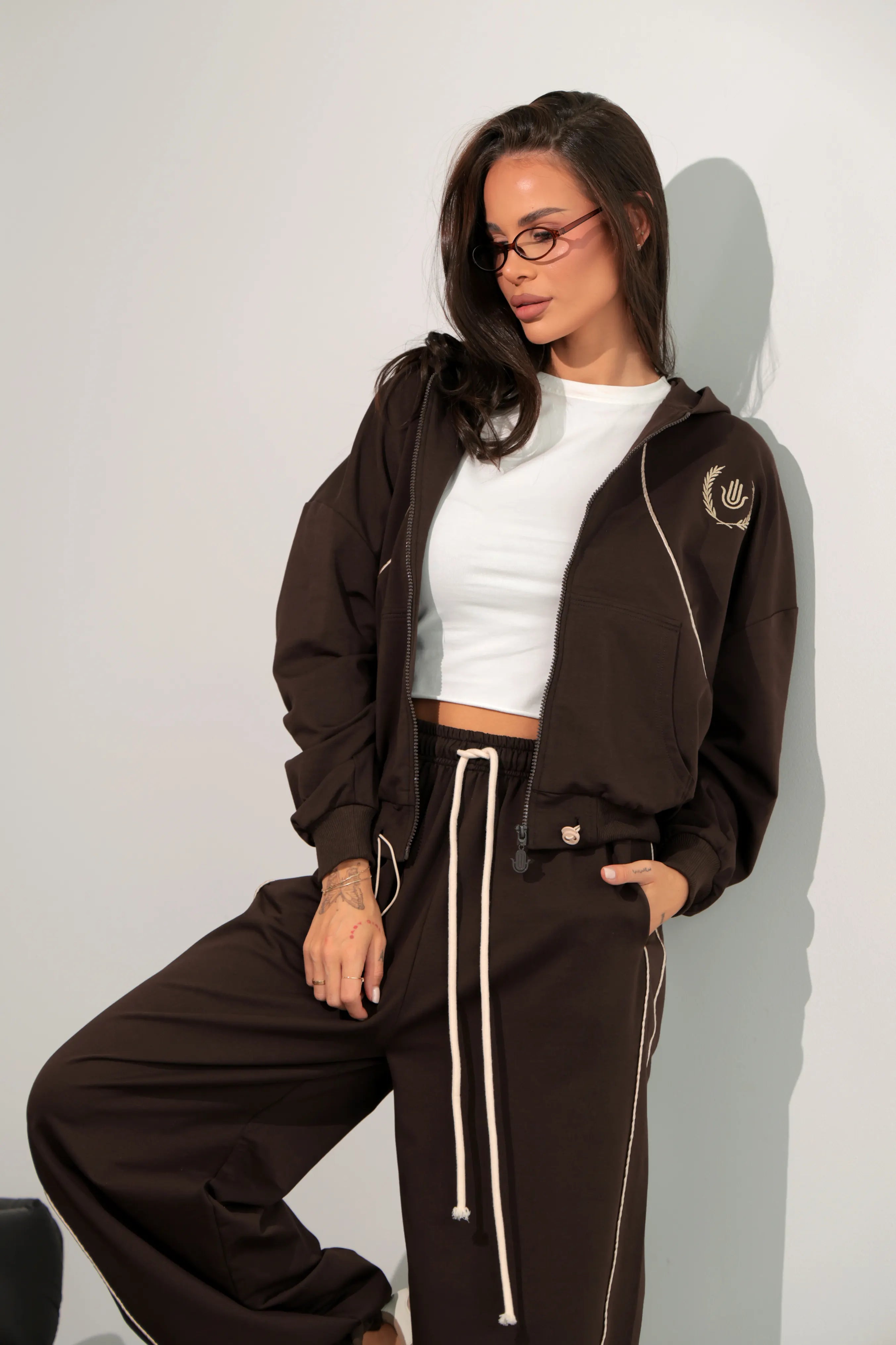 KARMA crop top / Coffee Beans