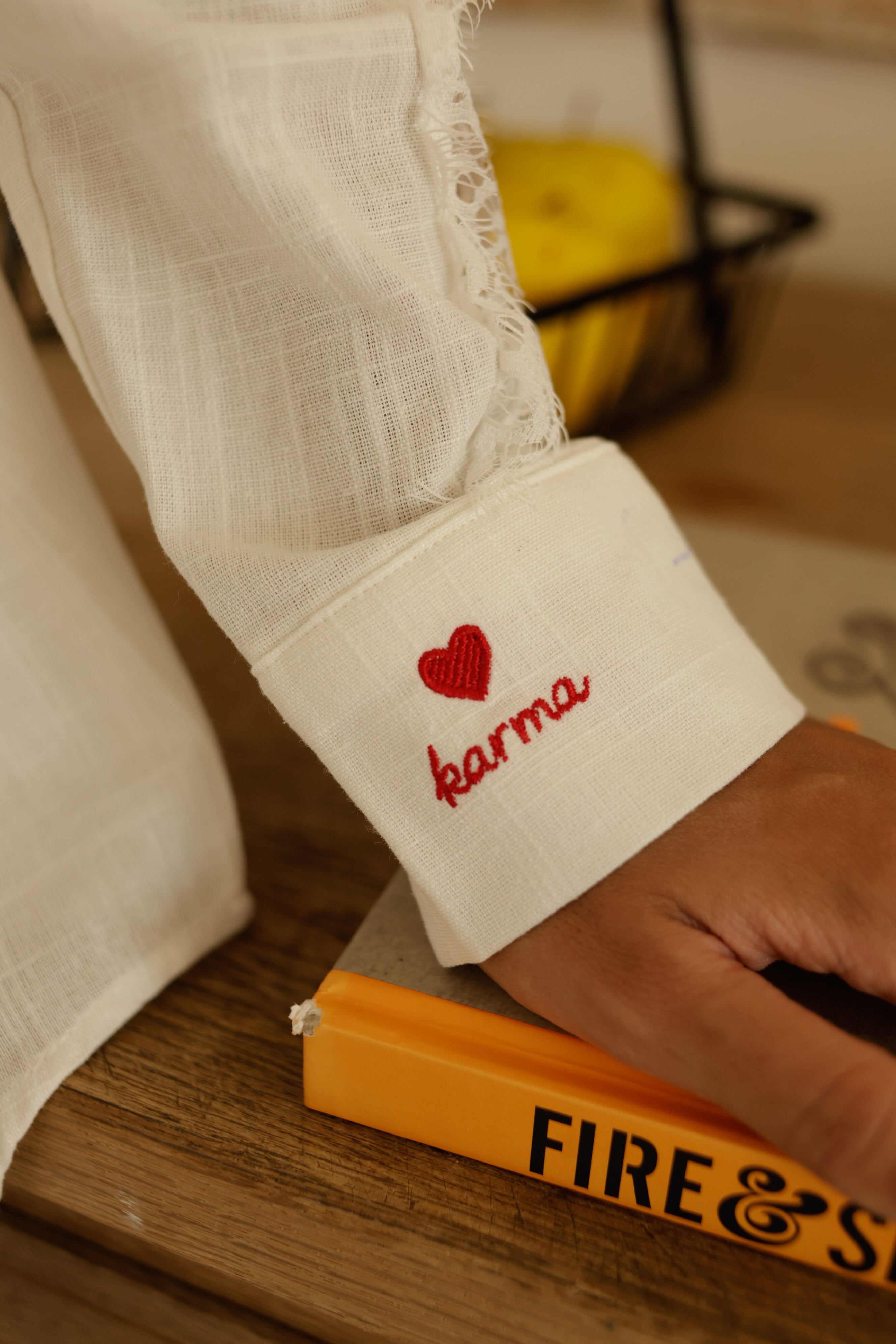 Set Linen touch / White