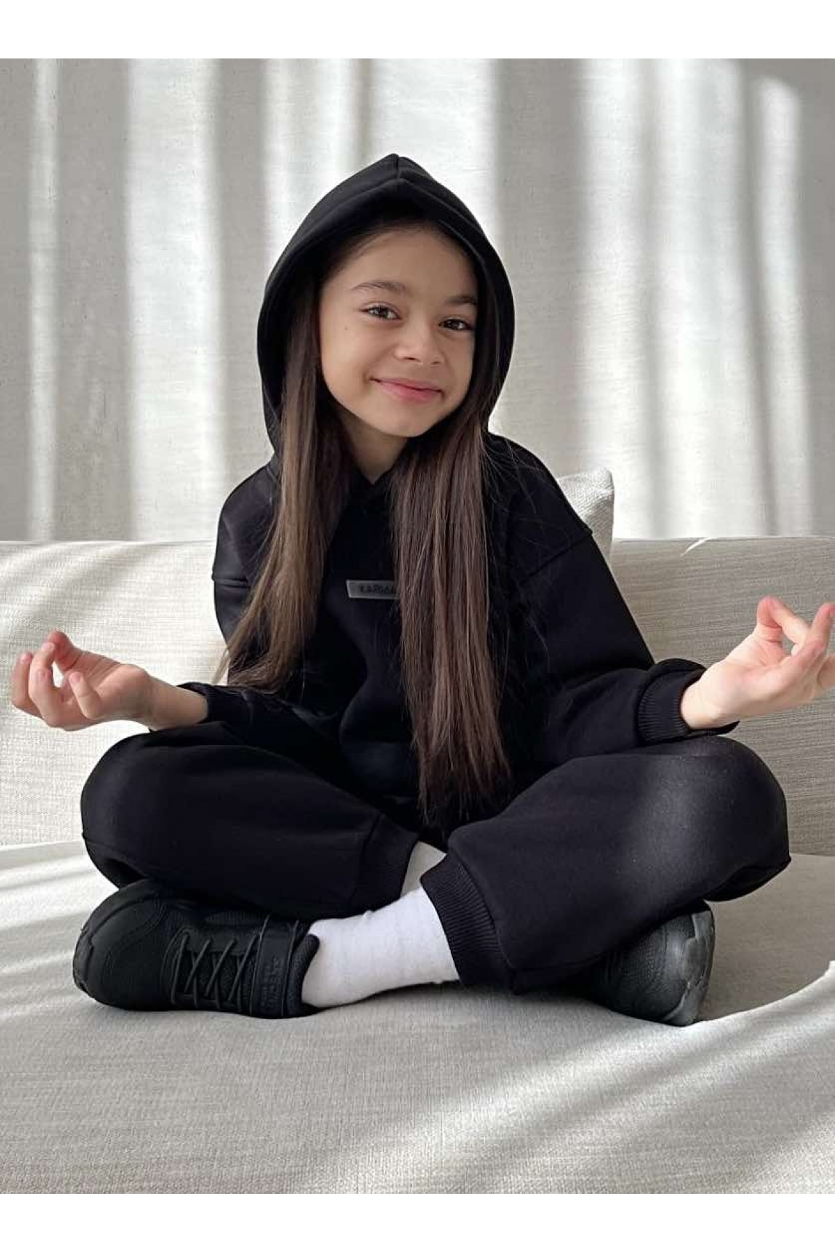 Детски ватиран сет Relaxed Fit / Black