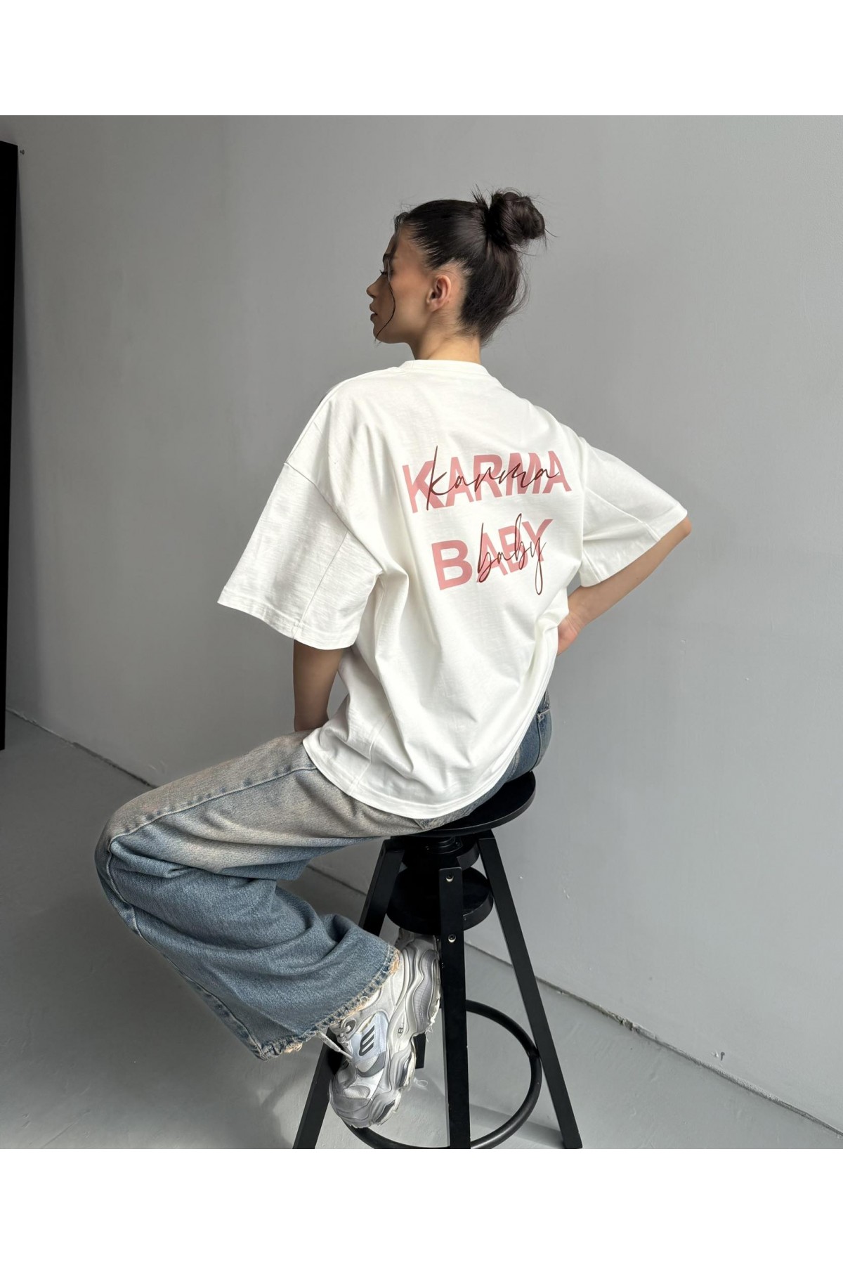 T-shirt KARMA BABY / Timeless white