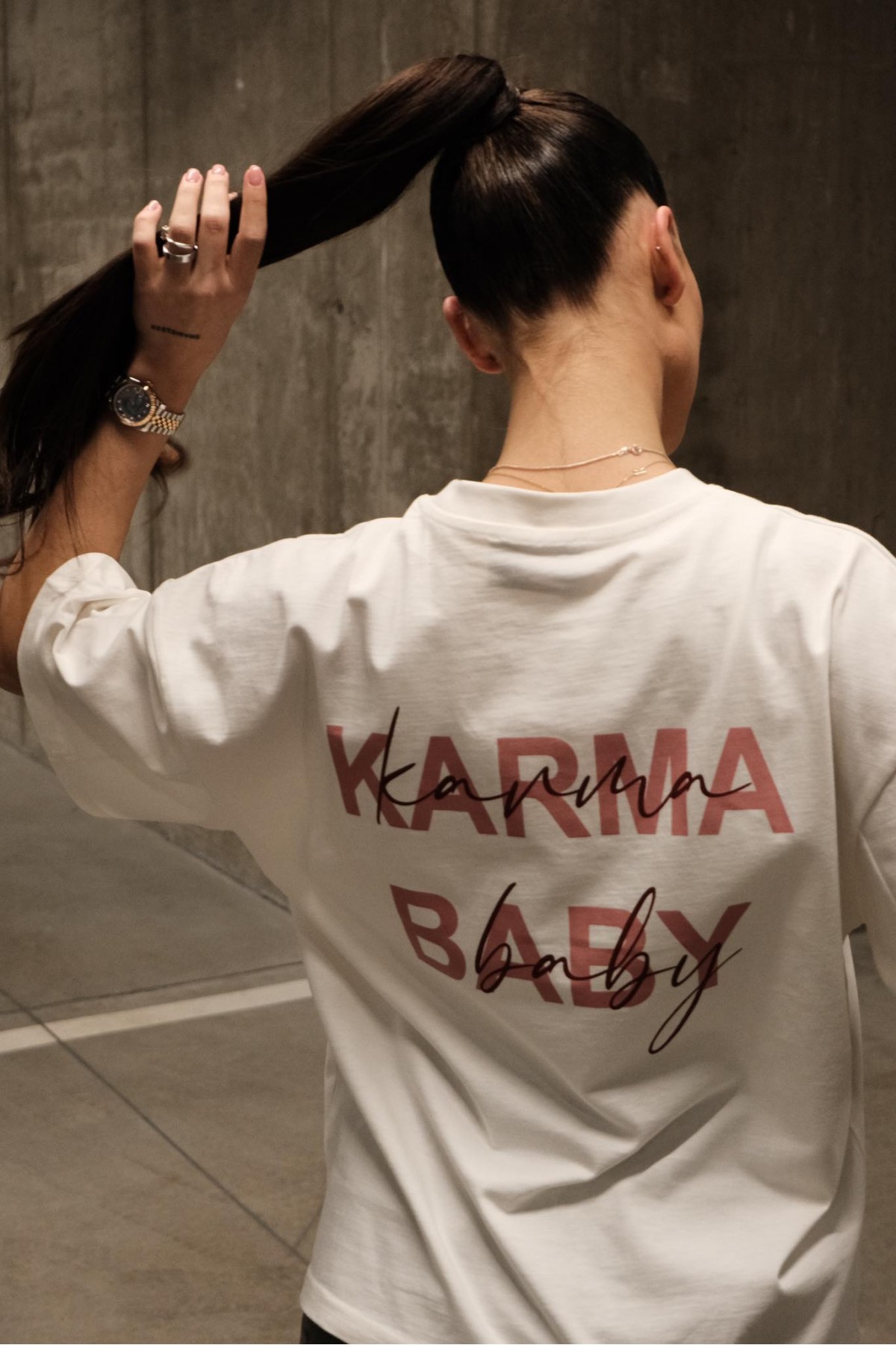 T-shirt KARMA BABY / Timeless white