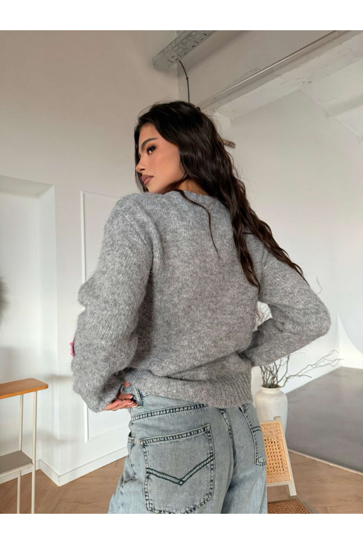 Пуловер Blessed / Light grey Пуловер Blessed / Light grey