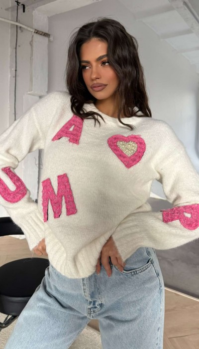 Пуловер Blessed / White Пуловер Blessed / White