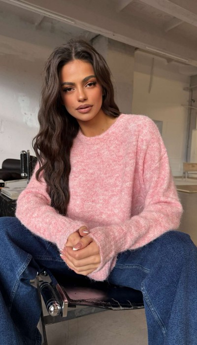 Пуловер Pop of colour / Pink Пуловер Pop of colour / Pink