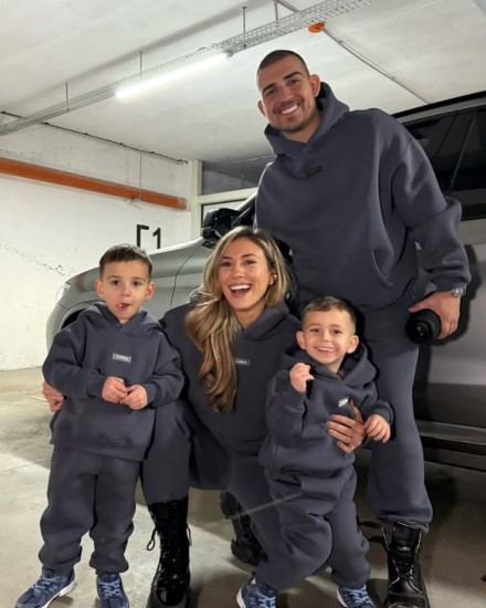 Мъжки ватиран сет Relaxed Fit / Dark Graphite