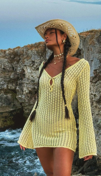 Плажна рокля Bohemi / Butter yellow Плажна рокля Bohemi / Butter yellow