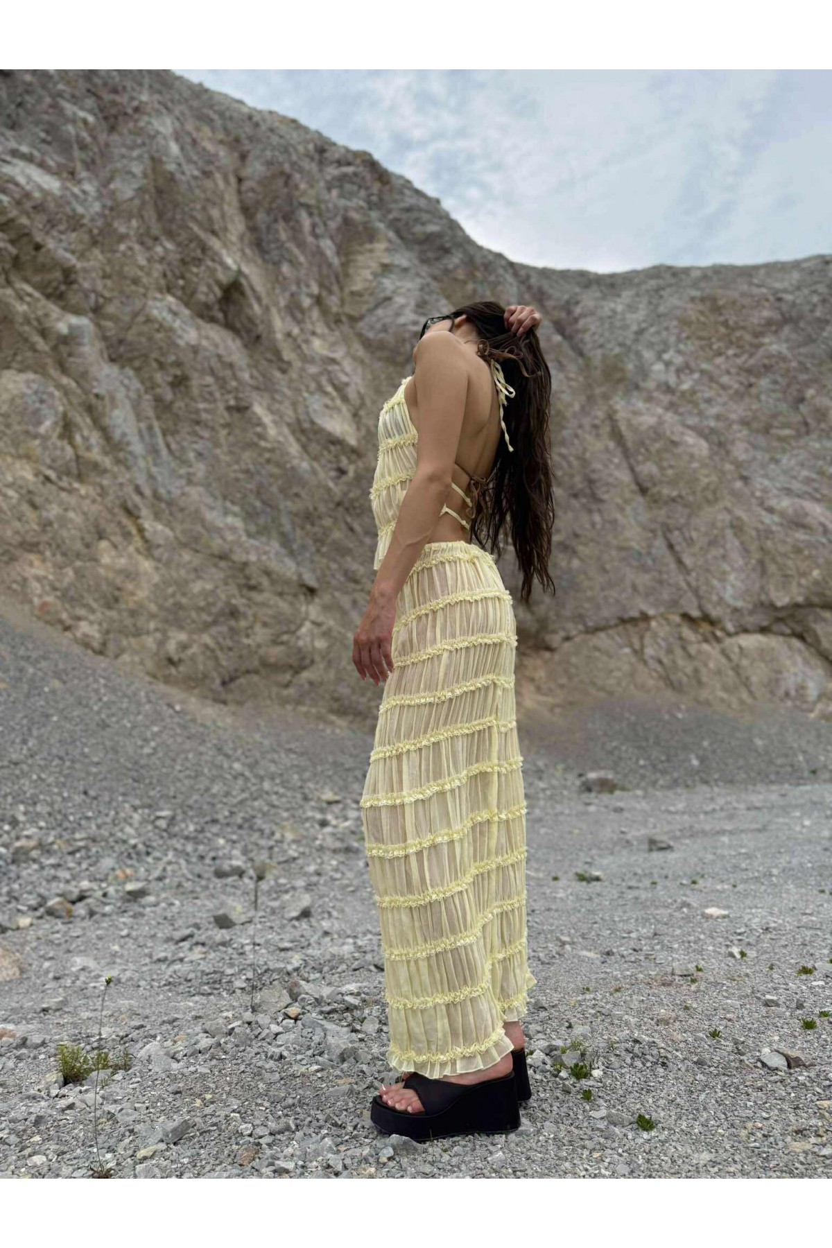 Плажен сет Just a mermaid girl / Pastel yellow Плажен сет Just a mermaid girl / Pastel yellow