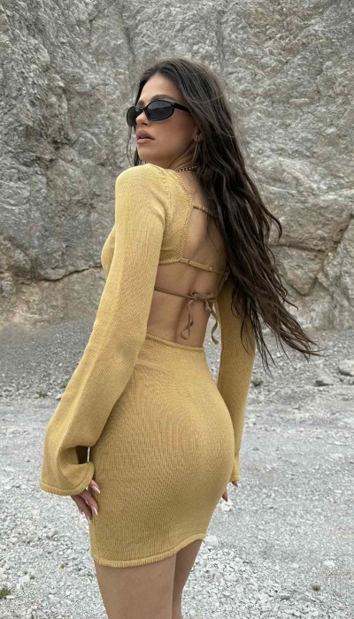 Рокля Tropics / Mustard Рокля Tropics / Mustard