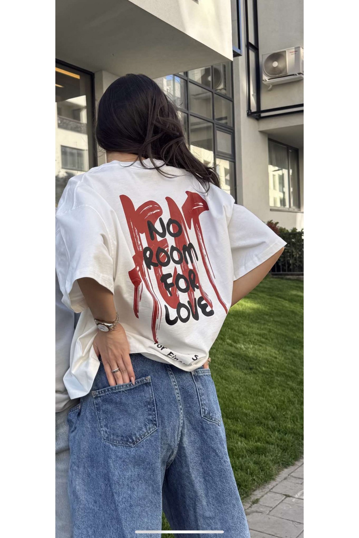 T-shirt No room for love / Timeless white T-shirt No room for love / Timeless white