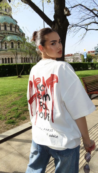 T-shirt No room for love / Timeless white T-shirt No room for love / Timeless white