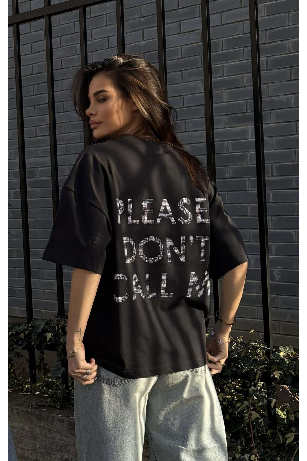 T-shirt Don't call me / Jet Black