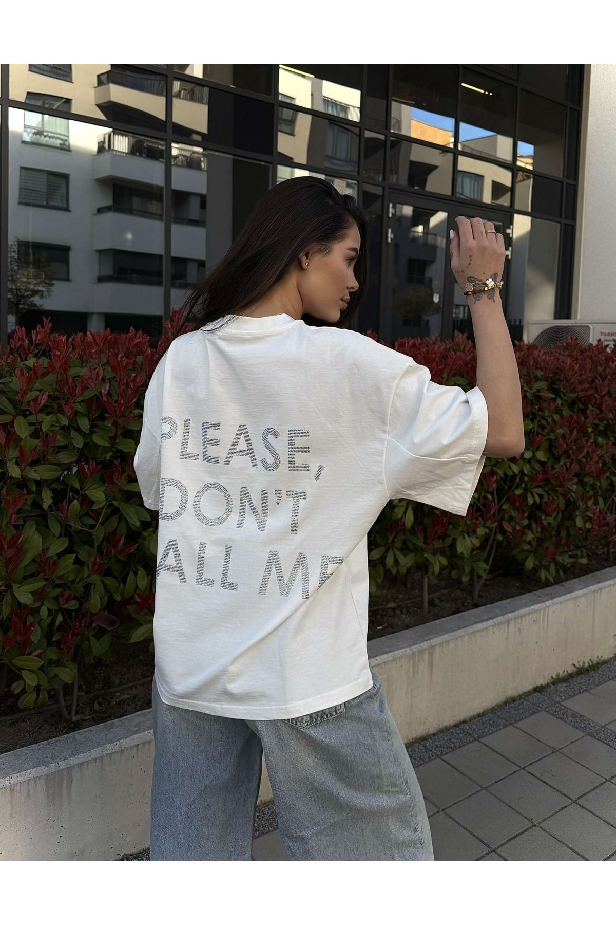 T-shirt Don't call me / Timeless white T-shirt Don't call me / Timeless white