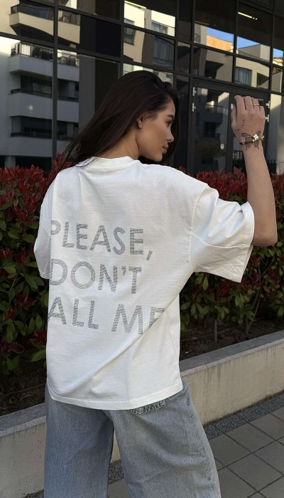 T-shirt Don't call me / Timeless white T-shirt Don't call me / Timeless white