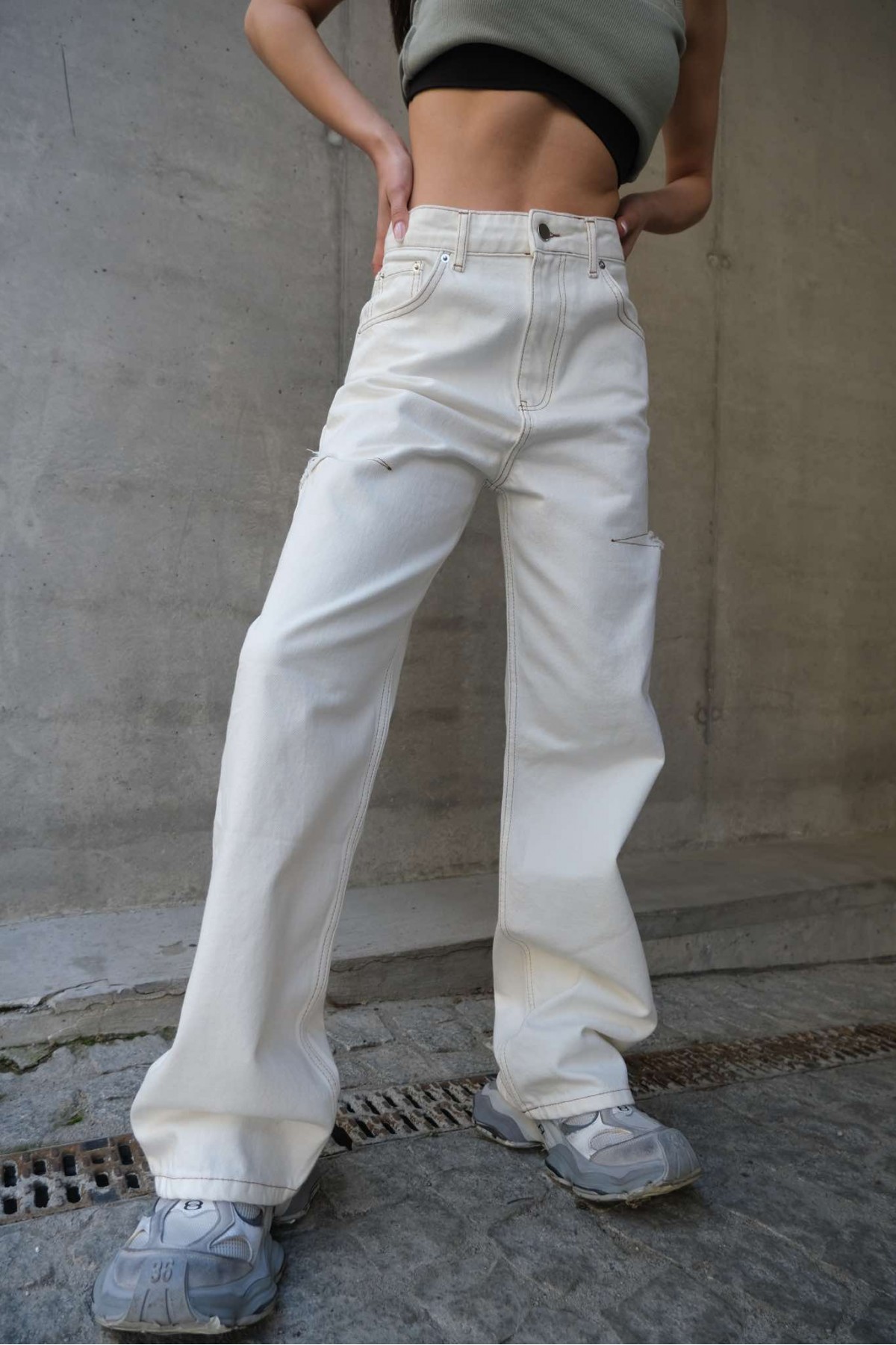 KARMA JEANS / Beige Neutral KARMA JEANS / Beige Neutral