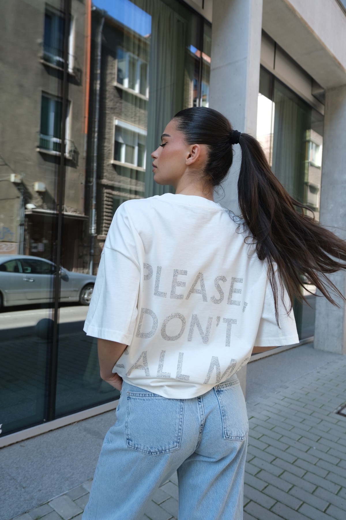 T-shirt Don't call me / Timeless white T-shirt Don't call me / Timeless white