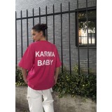 T-shirt KARMA BABY / Super Pink