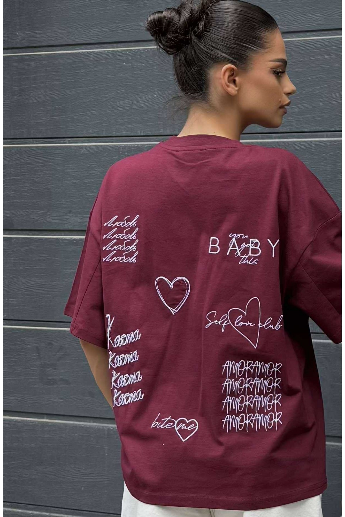 T-shirt Love Yourself / BURGUNDY T-shirt Love Yourself / BURGUNDY