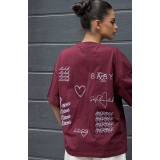 T-shirt Love Yourself / BURGUNDY
