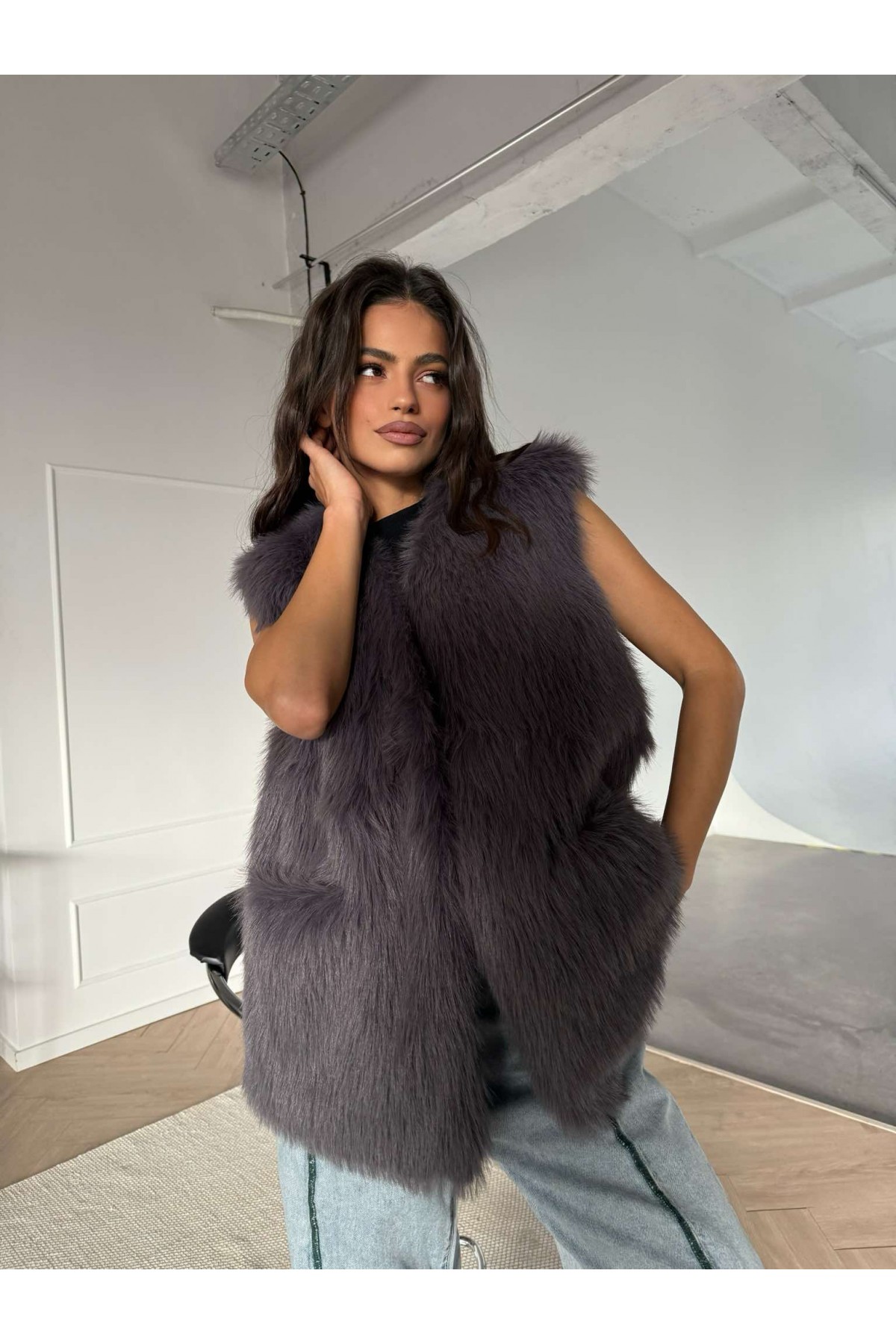 Елек Fluffy Puffy / Misty Grey Елек Fluffy Puffy / Misty Grey