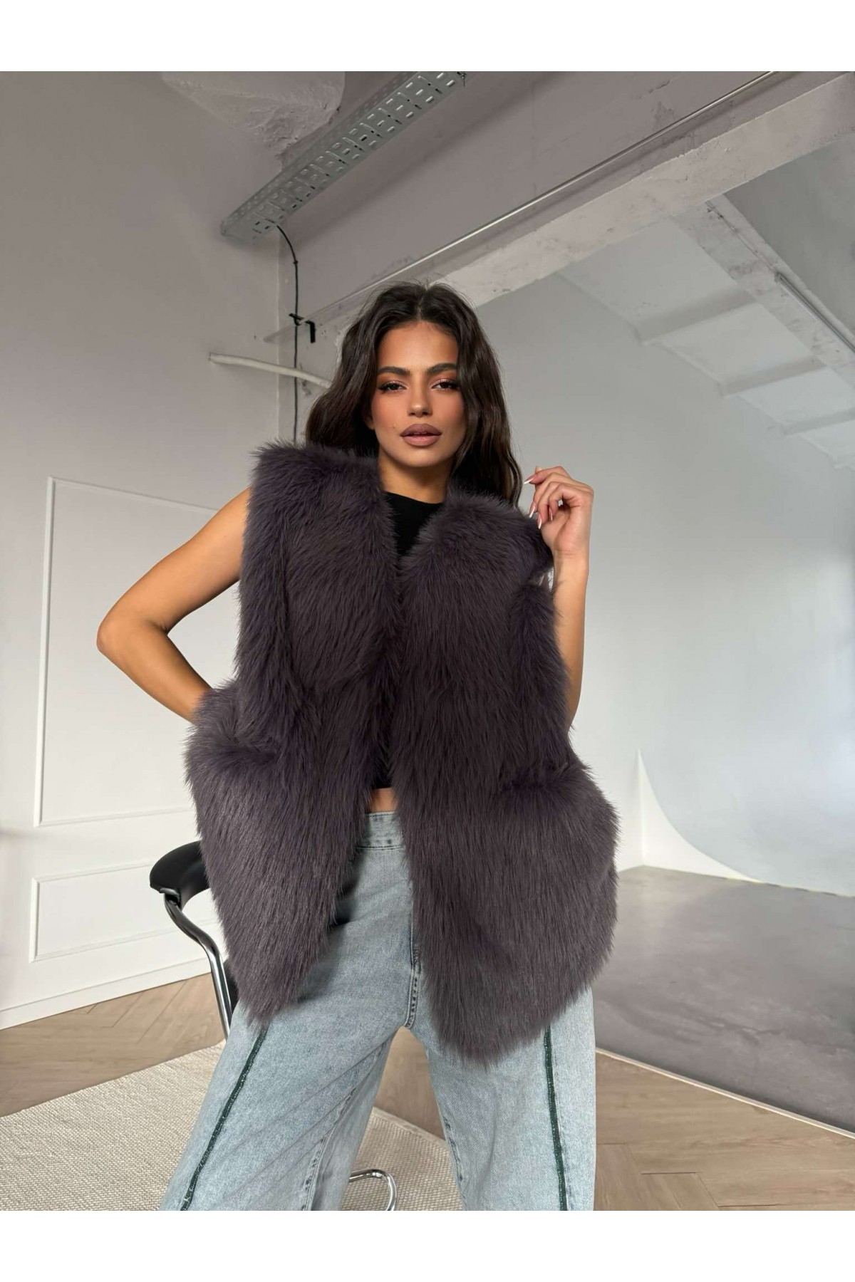 Елек Fluffy Puffy / Misty Grey Елек Fluffy Puffy / Misty Grey