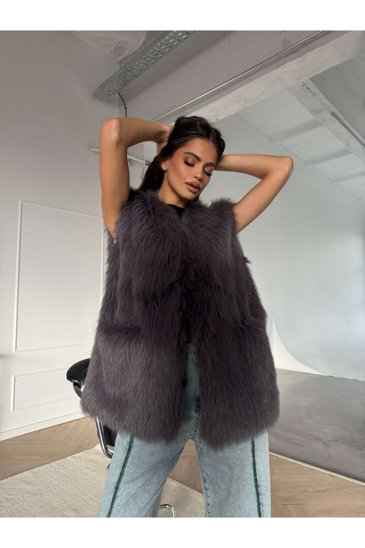 Елек Fluffy Puffy / Misty Grey Елек Fluffy Puffy / Misty Grey