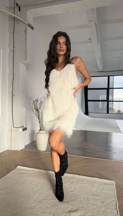 Рокля You are cute / Ecru