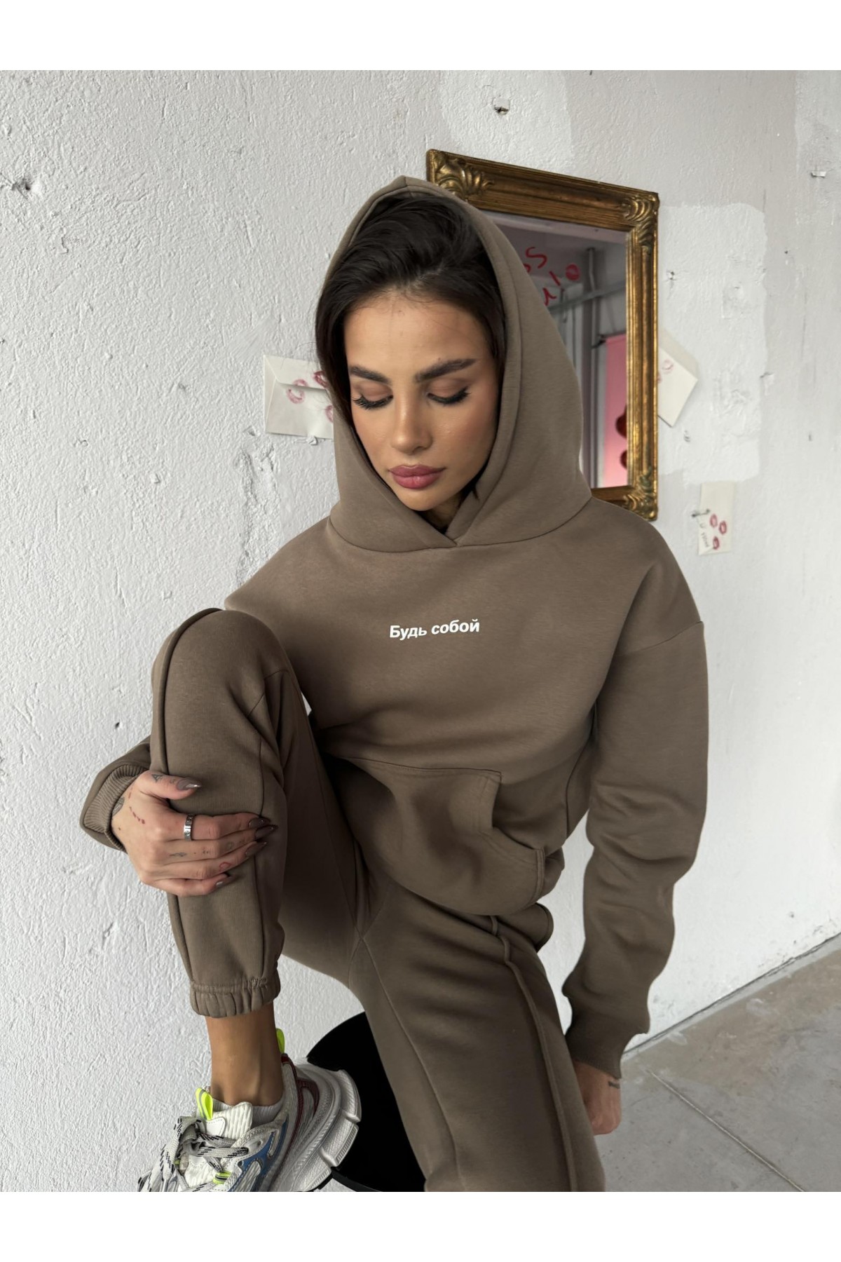 Ватиран сет Будь Собой / Matte Olive Green