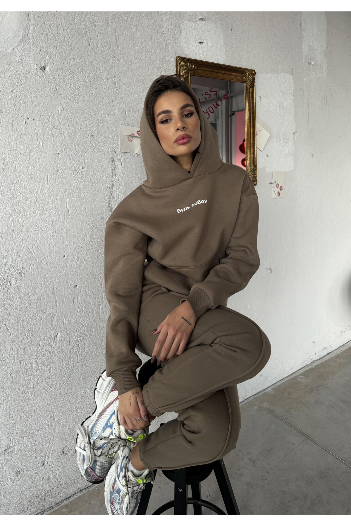 Ватиран сет Будь Собой / Matte Olive Green