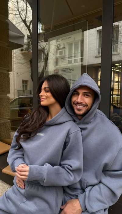 Дамски ватиран сет Relaxed Fit / Misty Grey Дамски ватиран сет Relaxed Fit / Misty Grey