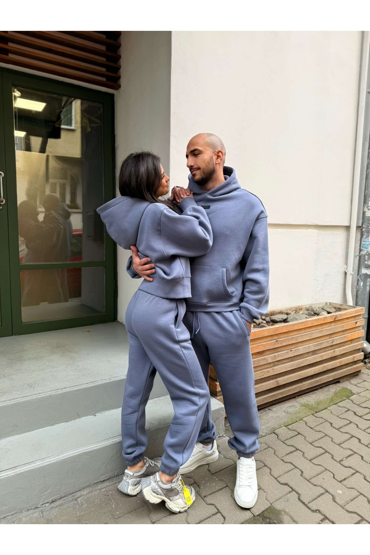 Дамски ватиран сет Relaxed Fit / Misty Grey