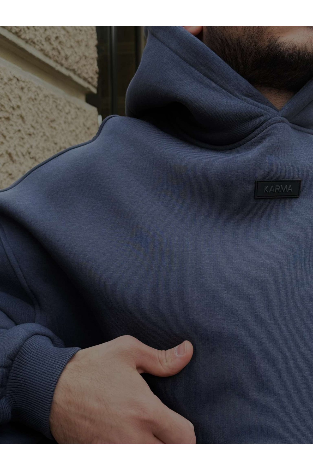 Мъжки ватиран сет Relaxed Fit / Dark Graphite