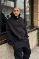 Мъжки ватиран сет Relaxed Fit / Black