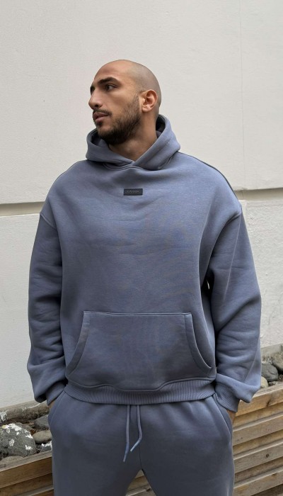 Мъжки ватиран сет Relaxed Fit / Misty Grey Мъжки ватиран сет Relaxed Fit / Misty Grey