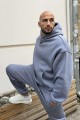 Мъжки ватиран сет Relaxed Fit / Misty Grey