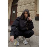 Дамски ватиран сет Relaxed Fit / Black 