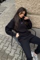Дамски ватиран сет Relaxed Fit / Black 