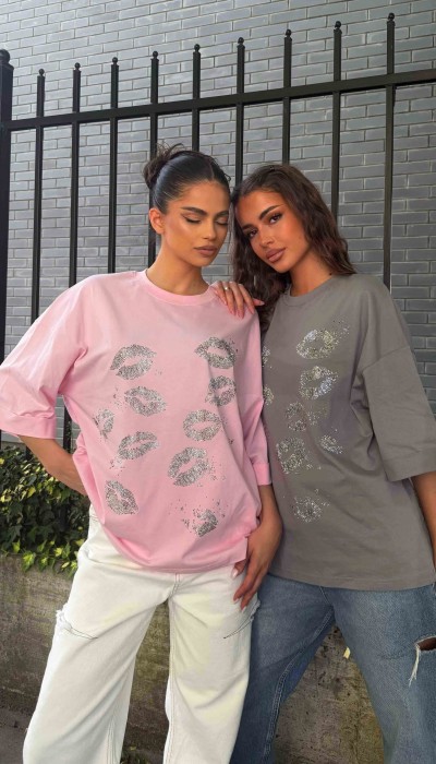 T-shirt Kiss Kiss / Fairytail pinky