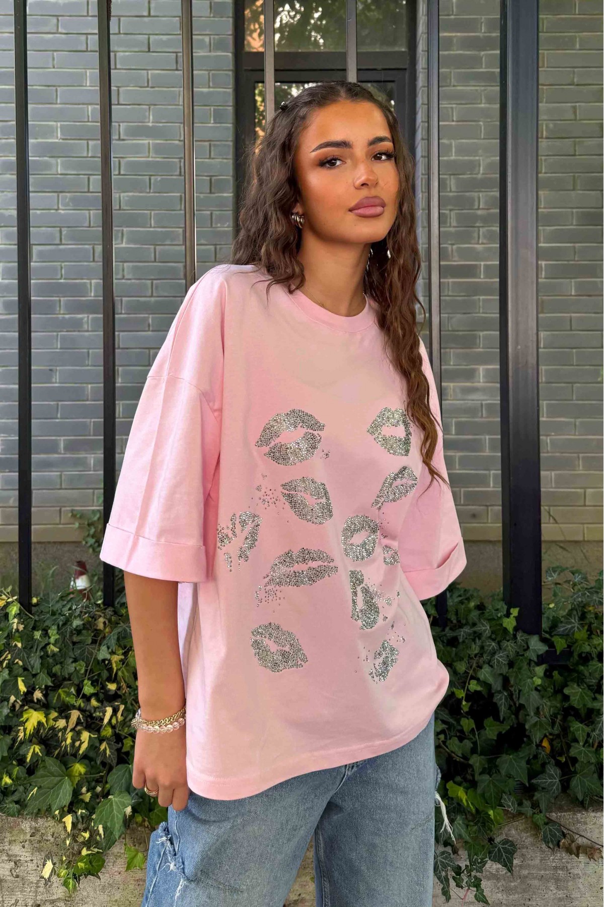 T-shirt Kiss Kiss / Fairytail pinky