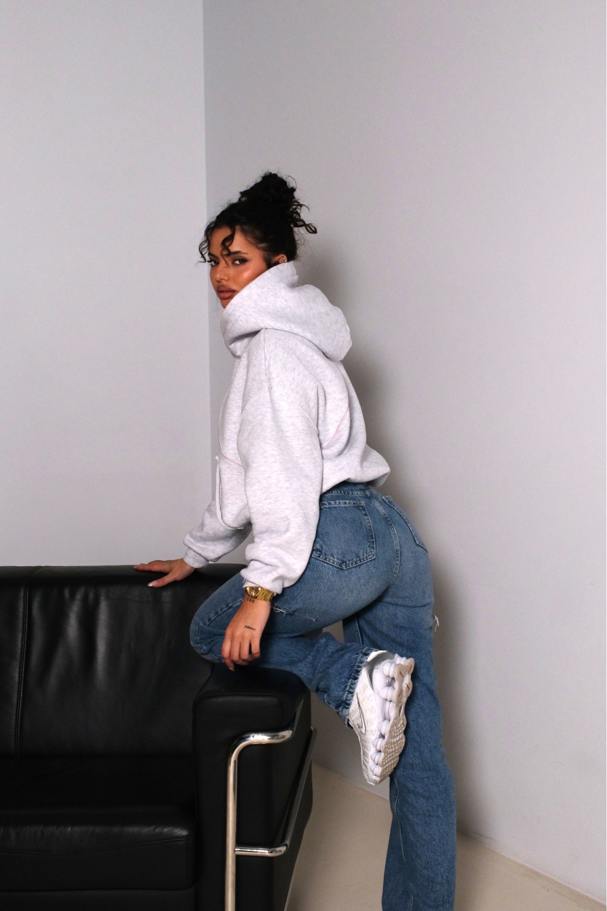 Hoodie GOOD KARMA / Snow melange