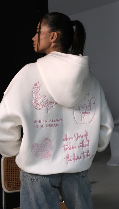 Hoodie IN A DREAM / White, white