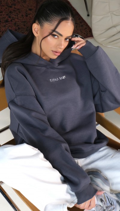 Hoodie NO BAD VIBES / Smoked Pearl