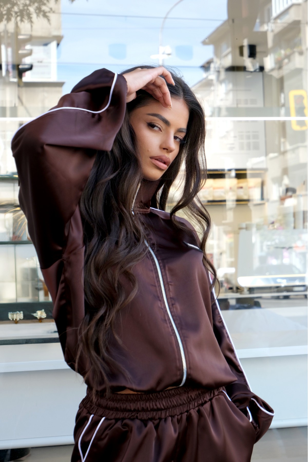 Set Luxe Satin / Cocoa Brown