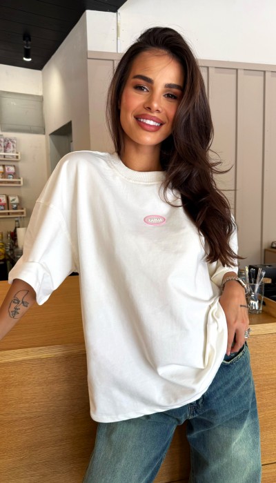 T-shirt Signature by KARMA / Off White