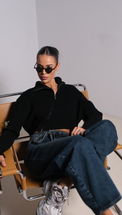 Пуловер Stay Cozy / Eclipse Black Пуловер Stay Cozy / Eclipse Black