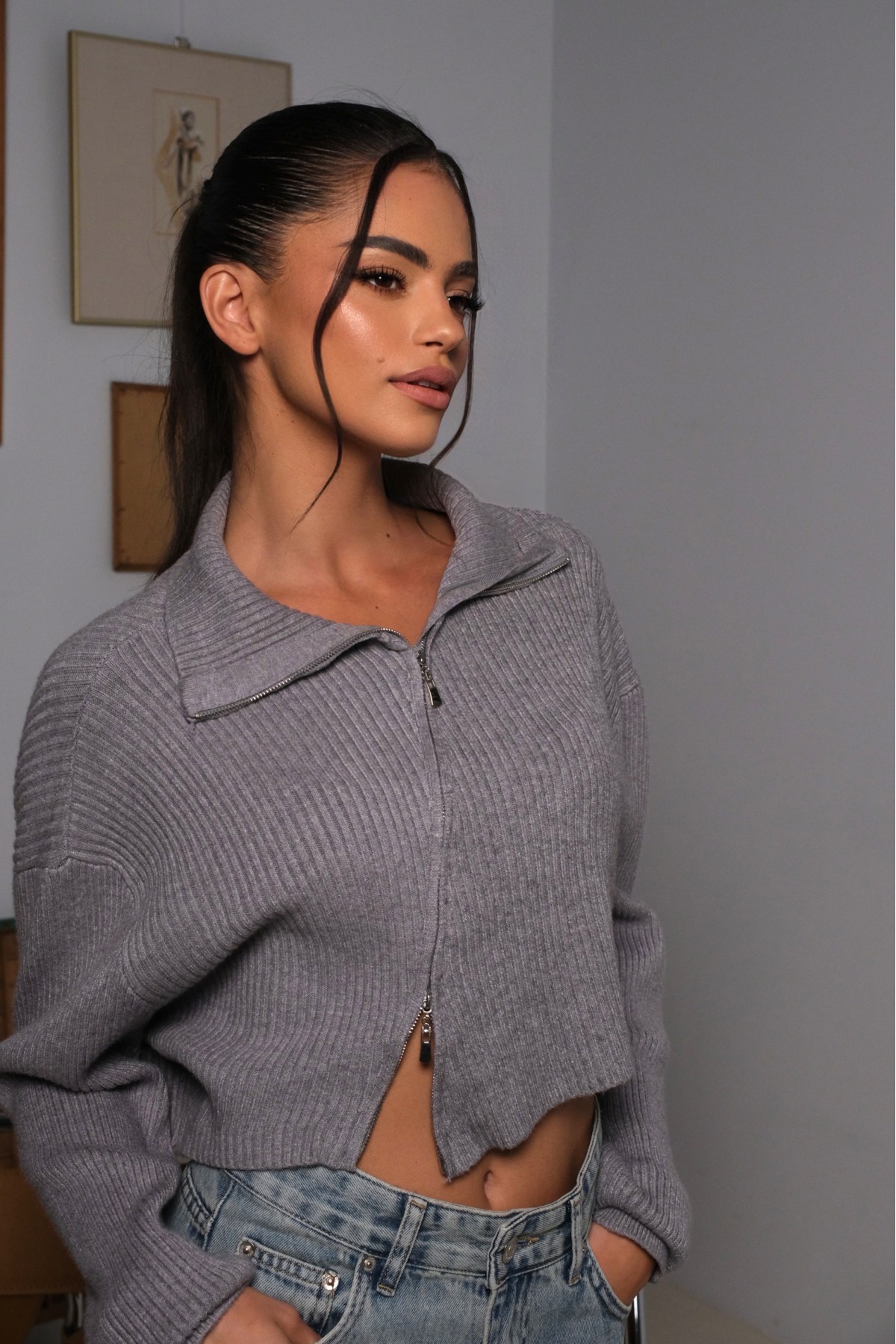 Пуловер Stay Cozy / Silver Ash Пуловер Stay Cozy / Silver Ash